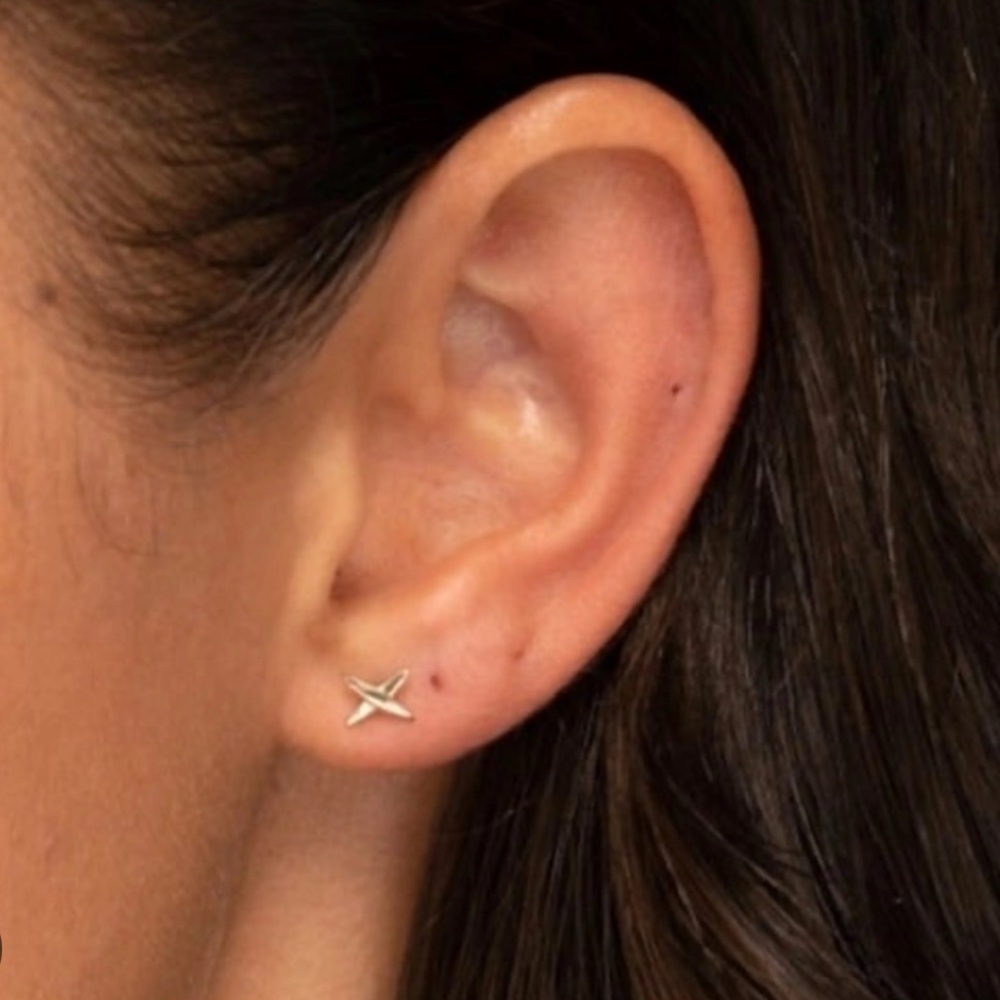 ISO Mejuri X gold stud earring